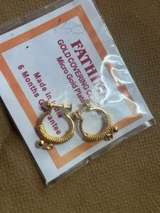 Fathima Gold Plated Hoop Earrings