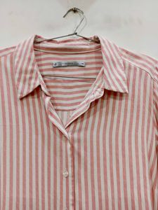 Striped Tie-Sleeve Shirt
