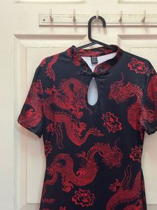 Dragon Print Mini Dress