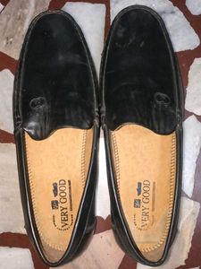 Classic Black Leather Loafers