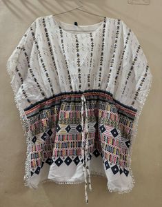 Boho White Kaftan Tunic