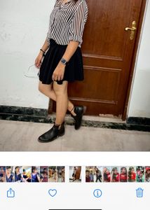 Black Flared Skirt