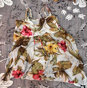 Floral Print Spaghetti Strap Top