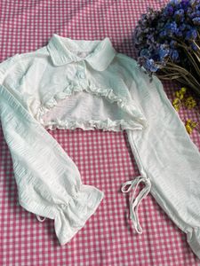 Korean White Crop Shrug 🤍