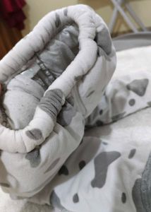 Cozy Cow Print Baby Pants for winter