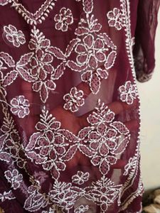 Elegant Embroidered Georgette Kurta