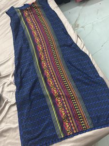 Vibrant Blue Printed Kurta