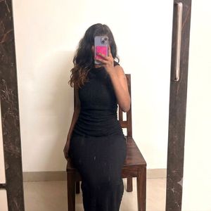 Zara Elegant Black Maxi Dress