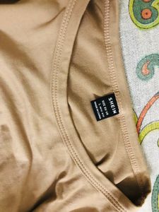 Basic Tan Short Sleeve T-Shirt