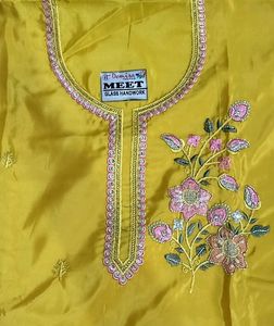 Yellow Embroidered Suit piece
