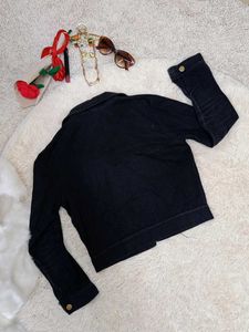 Lightwash Classic Black Denim Jacket