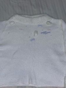 crop white color  Sweater