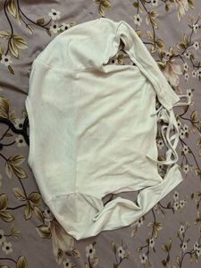 White Wrap Crop Top