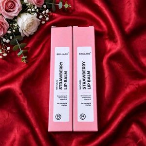 Brillare Natural Strawberry Lip Balm (2 Pcs)