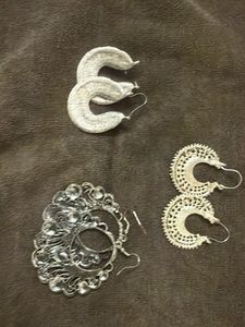 Combo of three Boho Ethnic Hoop Earrin
