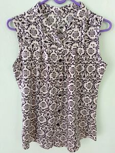 Printed Blank &amp; White Shirt