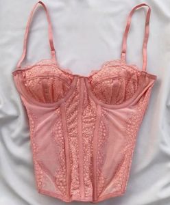 Pink Lace Corset Top