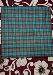 Checkered Cotton Fabric Material 2.5 Mtr