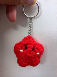 Handmade Red Star Keychain