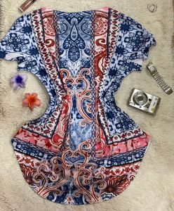 COMBO Aesthetic Boho Print Top & Green satin crop