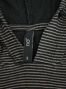 Striped Hoodie Top