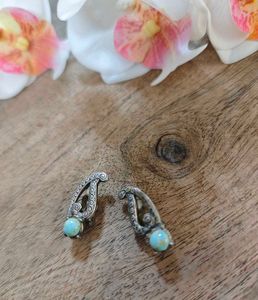 Unique Vintage Turquoise Stone Earrings