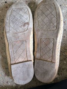 Silver Espadrille Flats