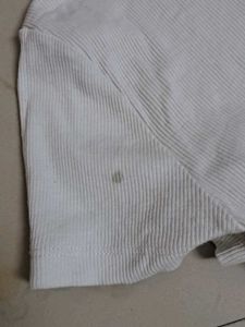 Cream Cropped T-Shirt