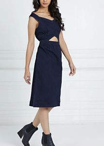 Forever 21 Chic Denim Cutout Dress