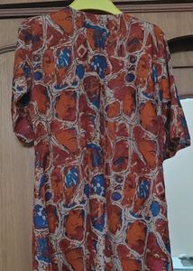 Printed Long Cotton Shrug