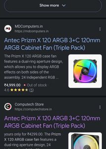 Antec Prizm X 120 ARGB 3+C 120mm ARGBCabinet Fan