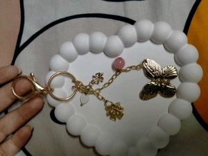 Charming Butterfly &amp; Heart Keychain