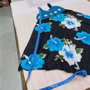 Floral Print Crochet Dress
