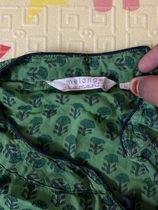 Green Printed Kurta