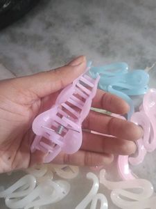 9 Pastel Matte Hair Claw Clips Set