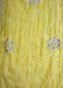 Yellow Embroidered Saree with blouse 💛✨🪽