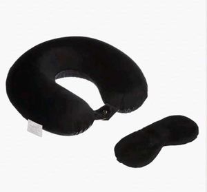 Amazonbasics Travel Neck Pillow & Eye Mask Set