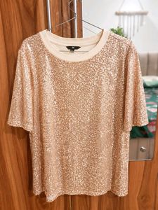 Sparkly Rose Gold Sequin T-Shirt