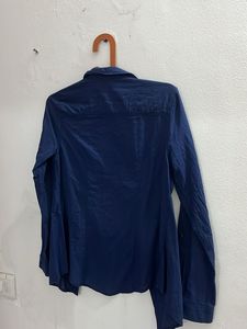 women Navy Blue Casual Shirt