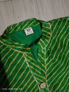 Green Striped Kurta