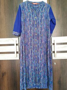 Stylish Blue Printed Kurta