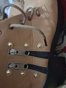 Tan Lace-Up Ankle Boots
