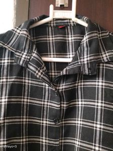 Checked Cropped Shirt