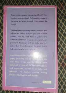 Writing Poetry Book by John Whitworth