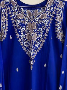 Royal Blue Embroidered Kurta