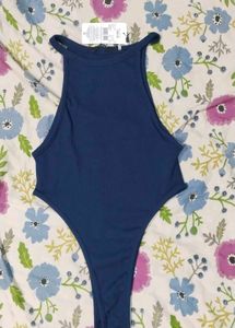 SHEIN Sleeveless Ribbed Leotard Top