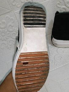 Black High-Top Canvas Sneakers
