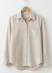 H&M Classic Linen Blend Button-Up Shirt