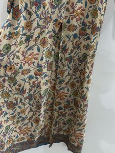 Floral Print Long Sleeve Kurta with front slit