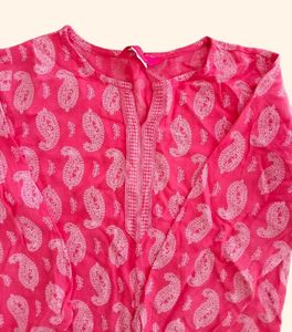 Vibrant Pink Paisley Kurta